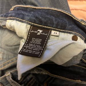 7 for all mankind skinny low rise jeans size 31